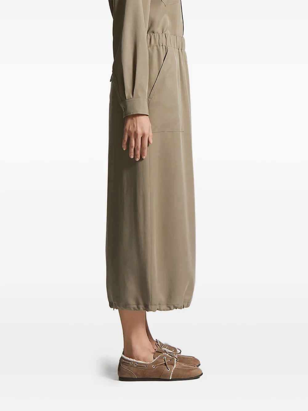 Peserico elasticated-waistband skirt Groen