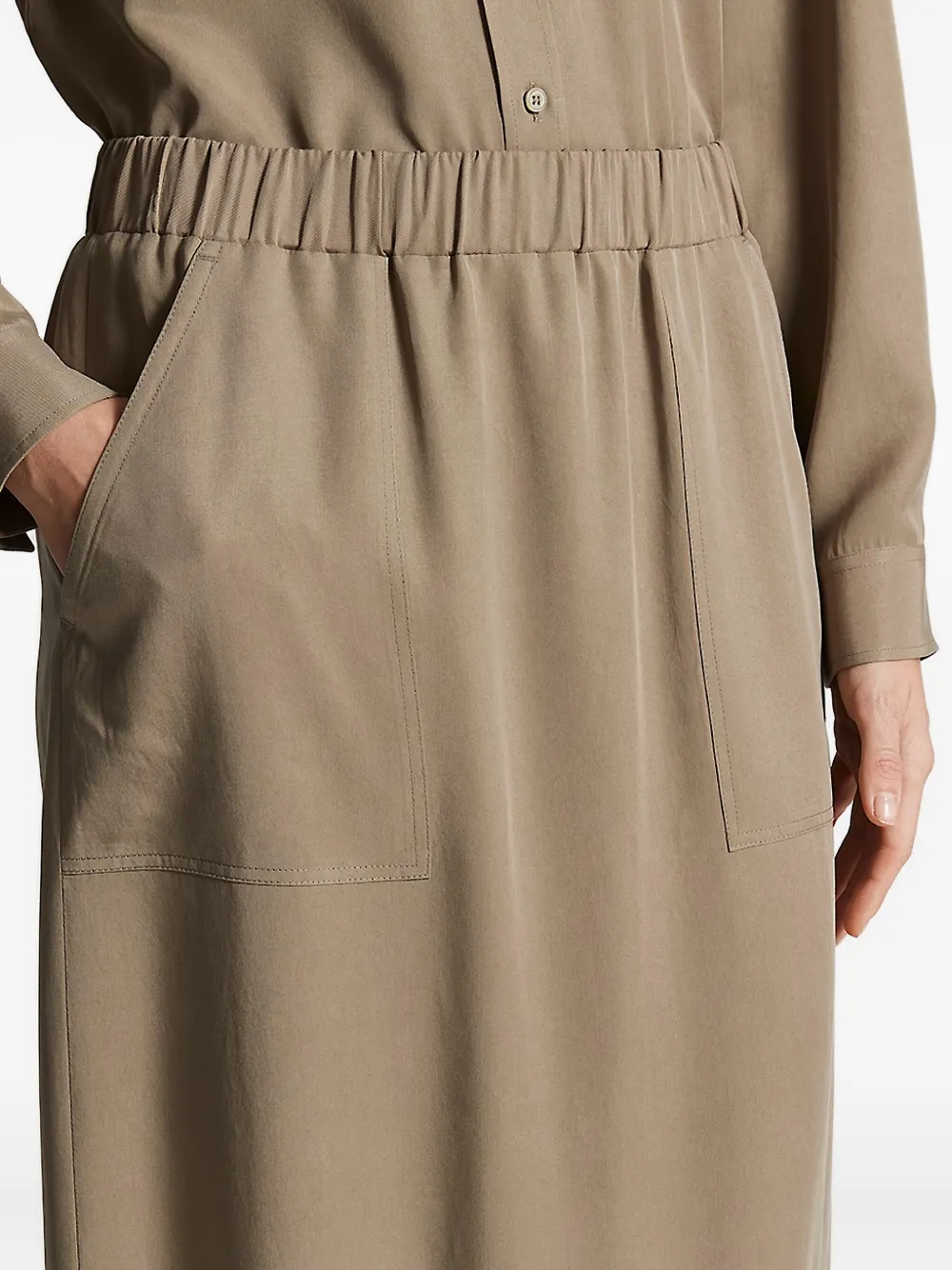 Peserico elasticated-waistband skirt Groen