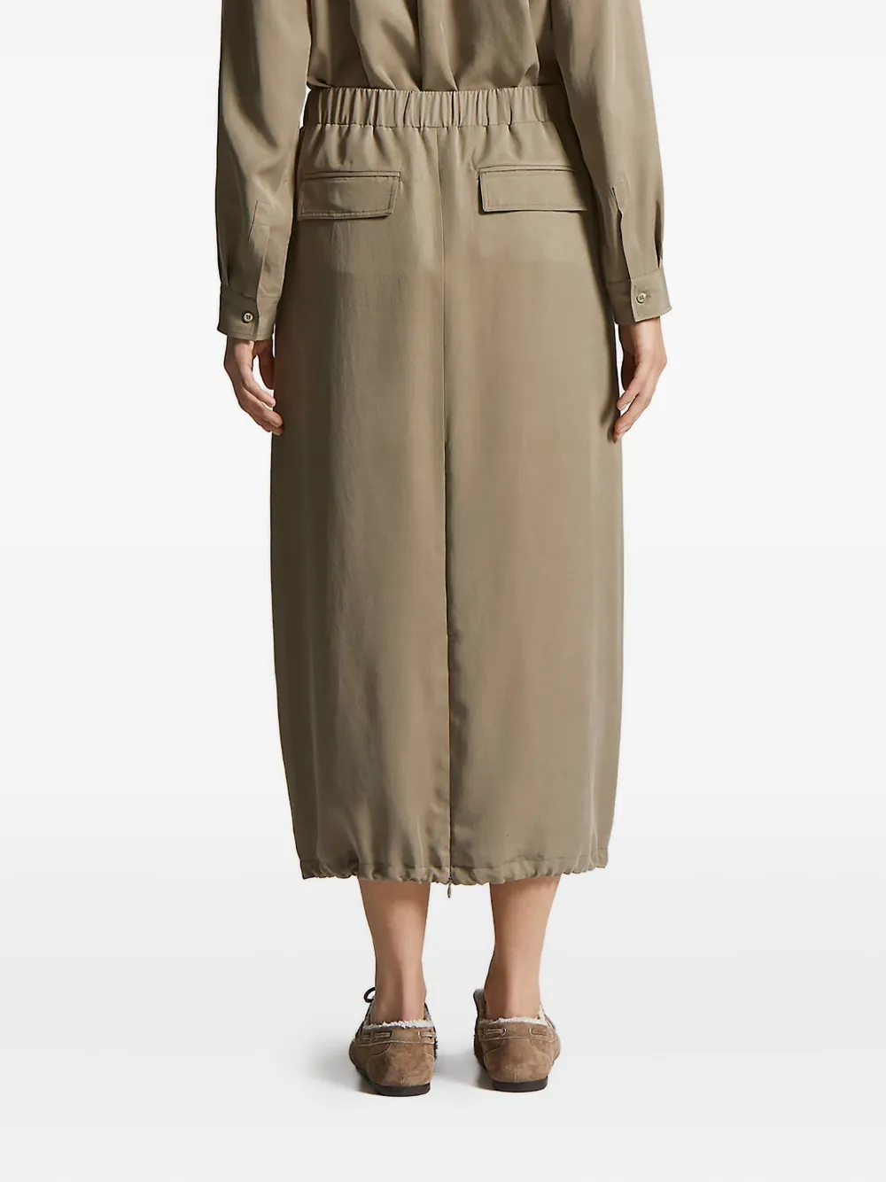 Peserico elasticated-waistband skirt Groen