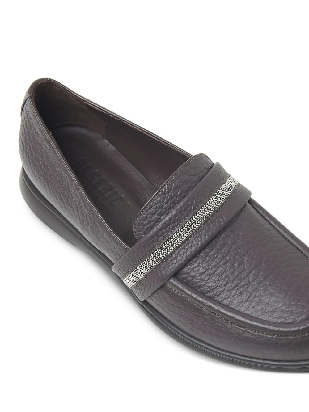 Peserico Punto Luce leren loafers Bruin
