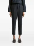 Peserico elasticated-waist checked trousers - Blue