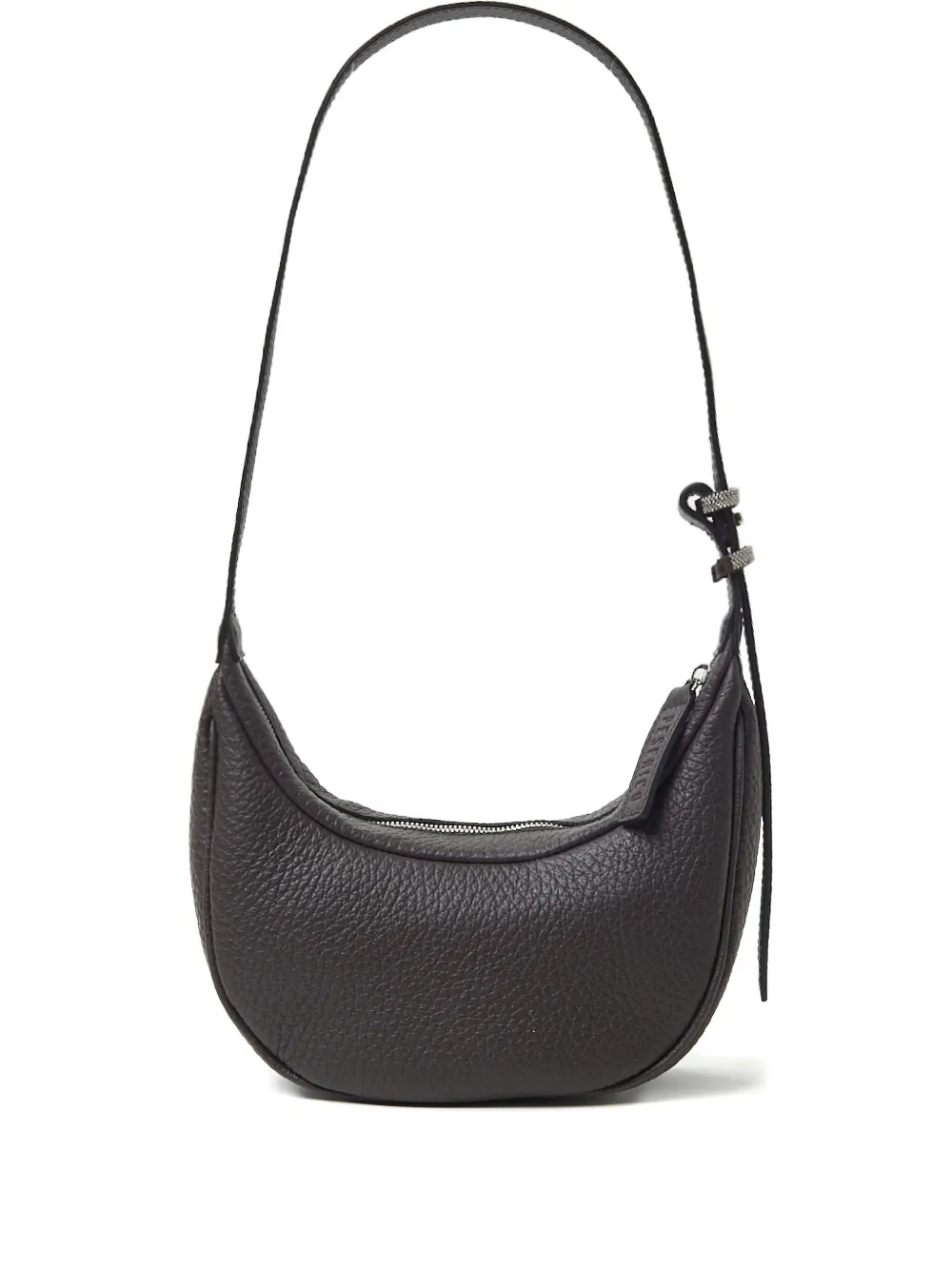 Peserico pebble-textured zip-fastening shoulder bag | Brown | Image 1