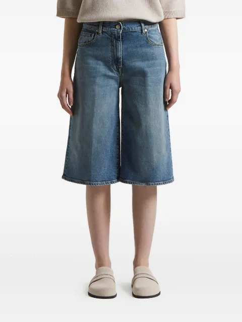 Peserico denim knee-length shorts