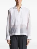 Peserico sheer-panel collared shirt - White