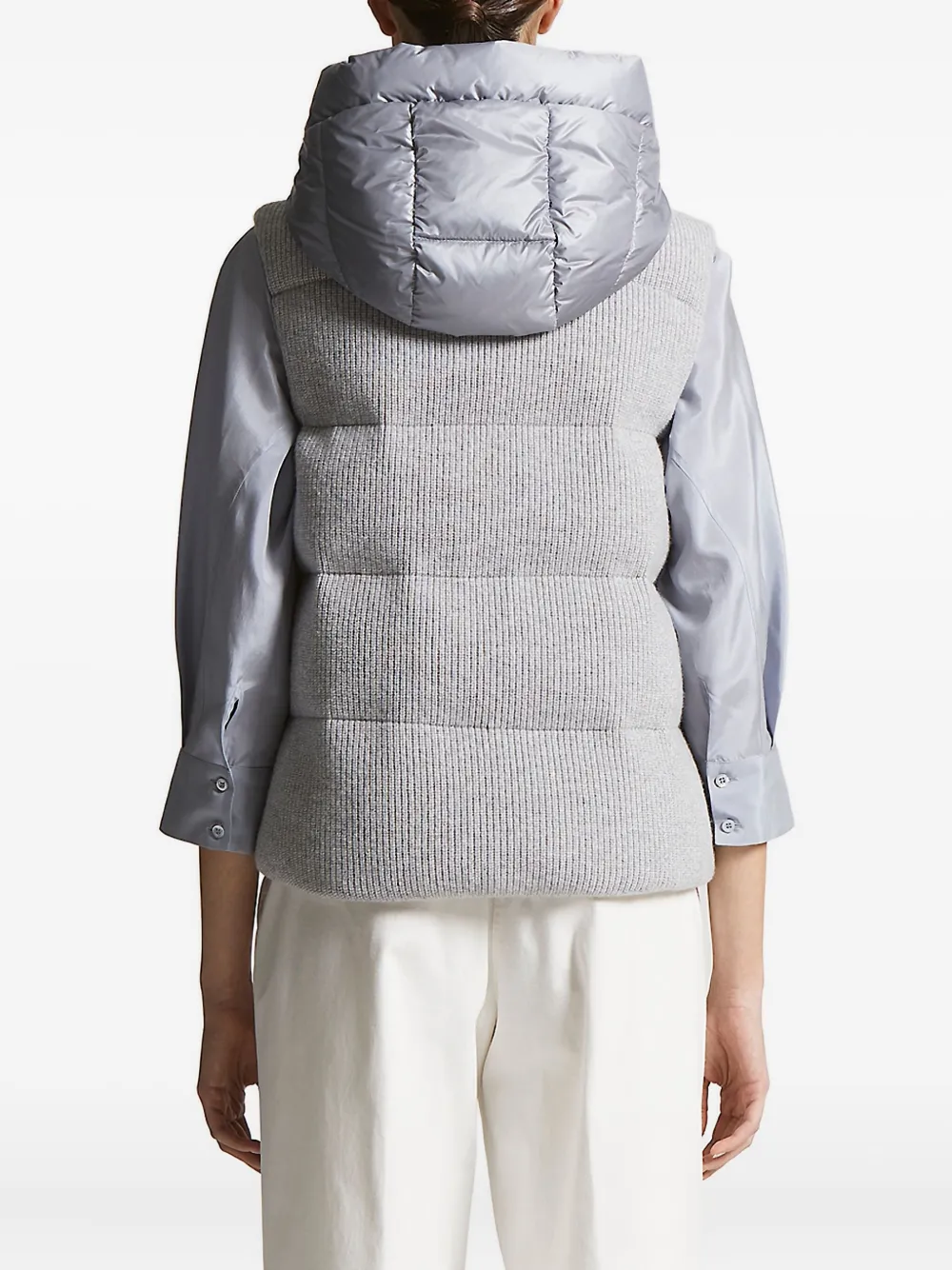 Peserico hooded quilted padded jacket Grijs