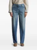 Peserico logo-patch five-pocket denim jeans - Blue