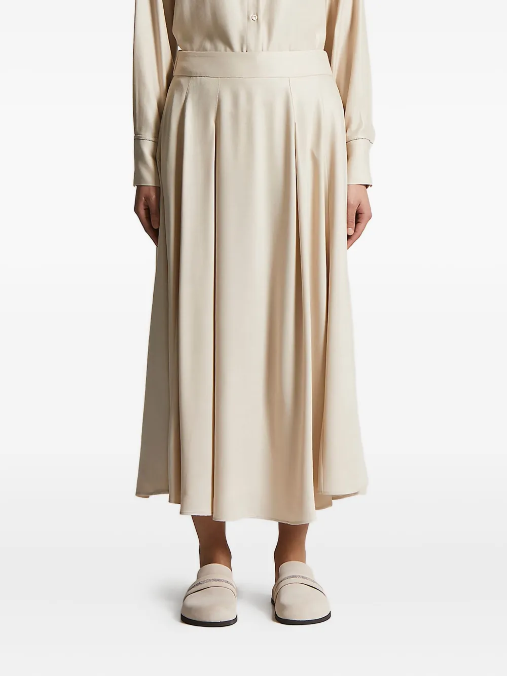 Peserico pleated skirt Beige
