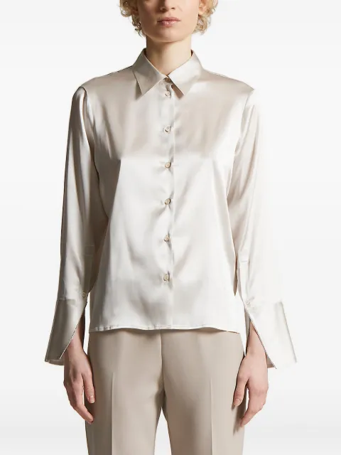 Peserico satin wide-cuff shirt