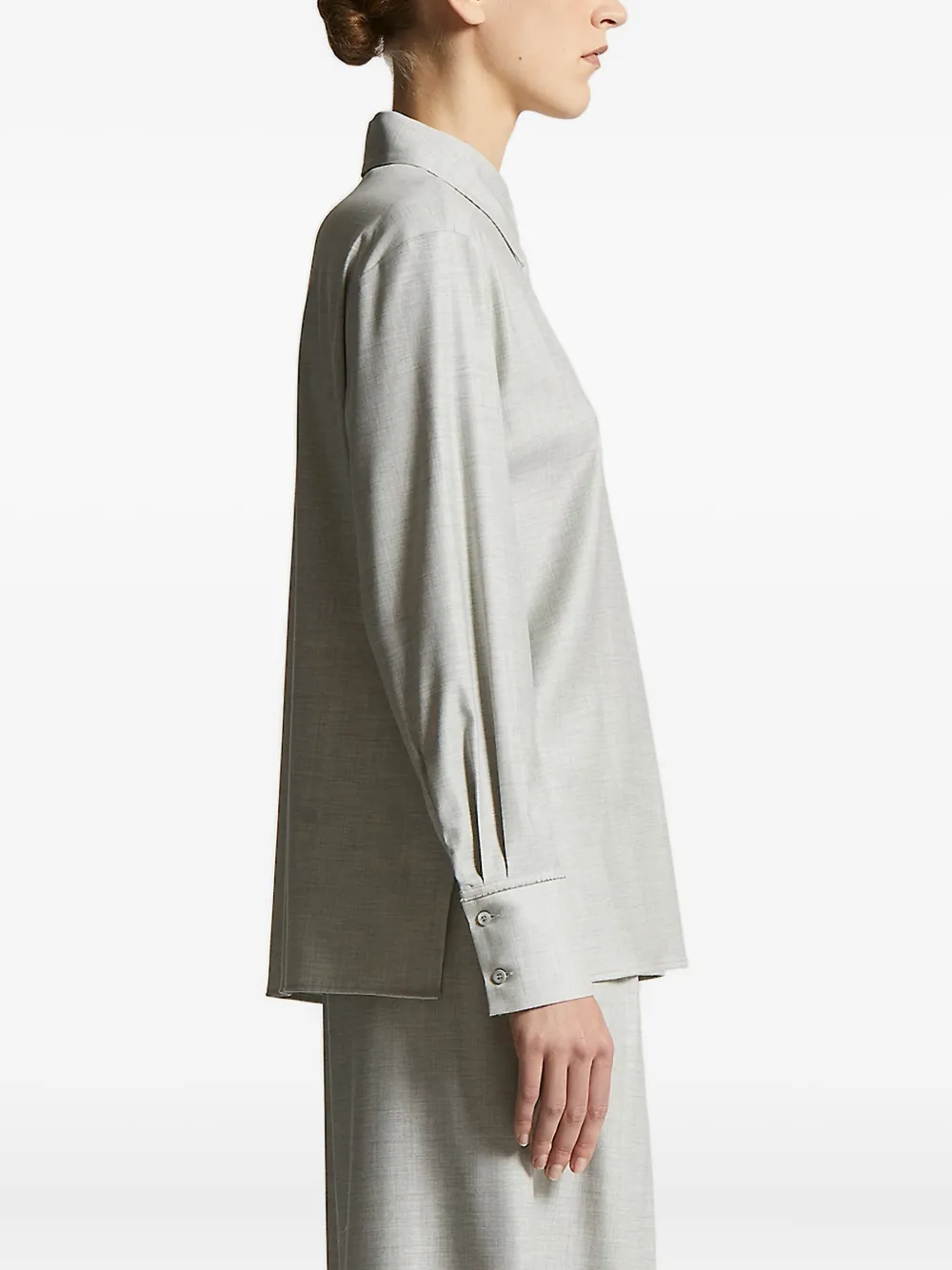 Peserico button-cuff shirt Grijs