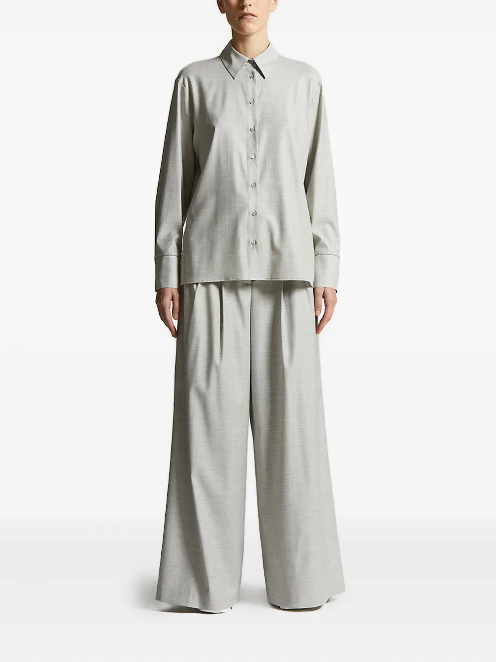 Peserico button-cuff shirt - Grijs