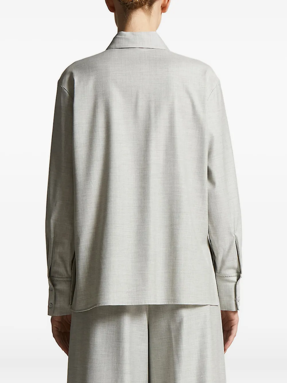 Peserico button-cuff shirt Grijs