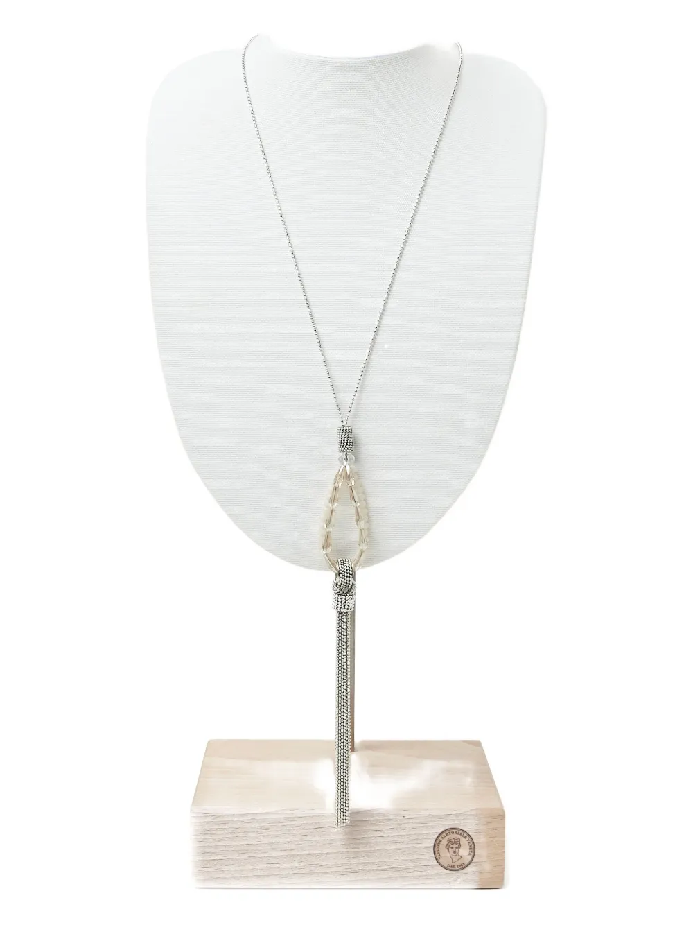Peserico Tassel Faux-pearl Necklace In Metallic