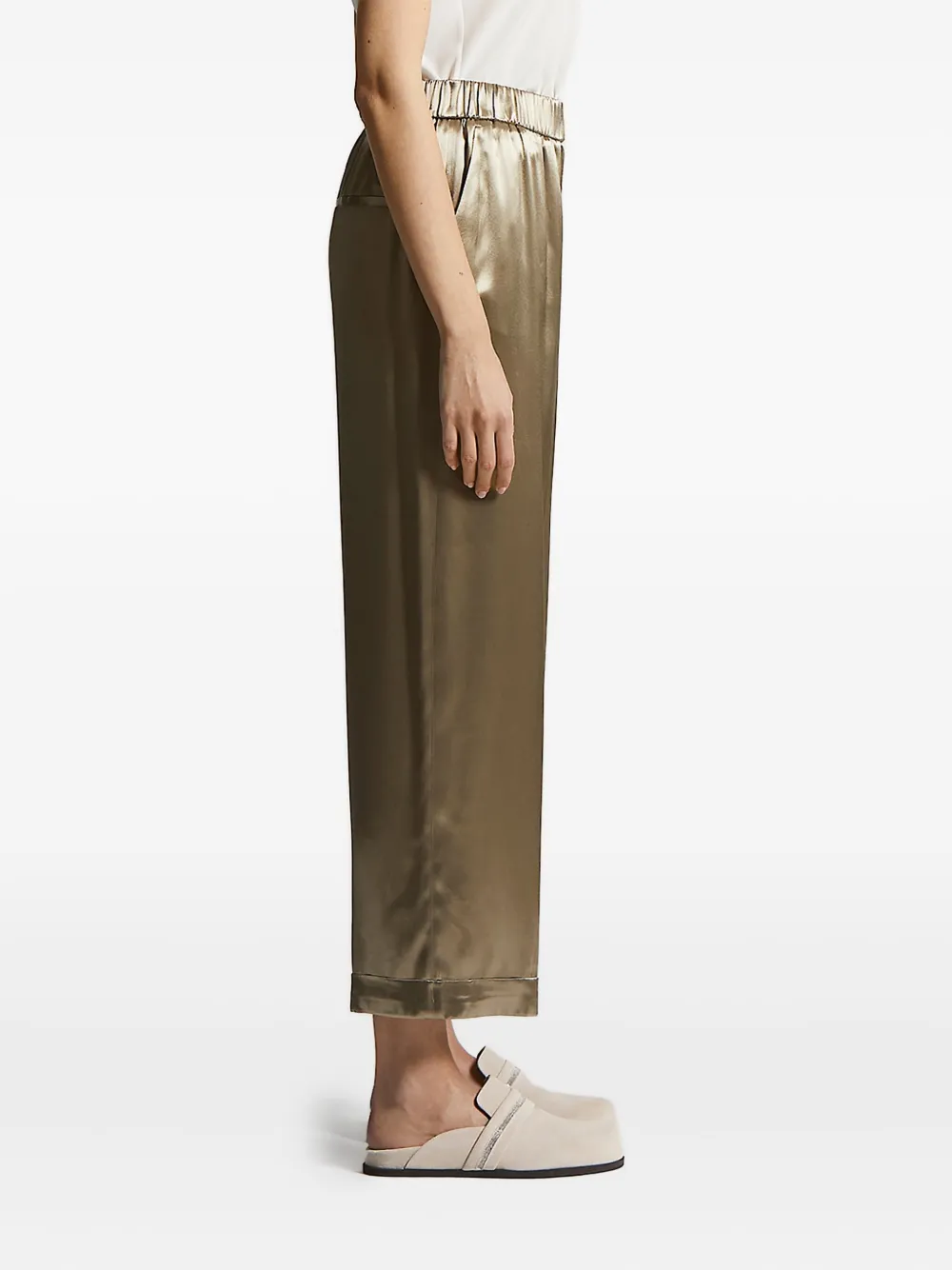 Peserico elasticated-waist trousers Groen