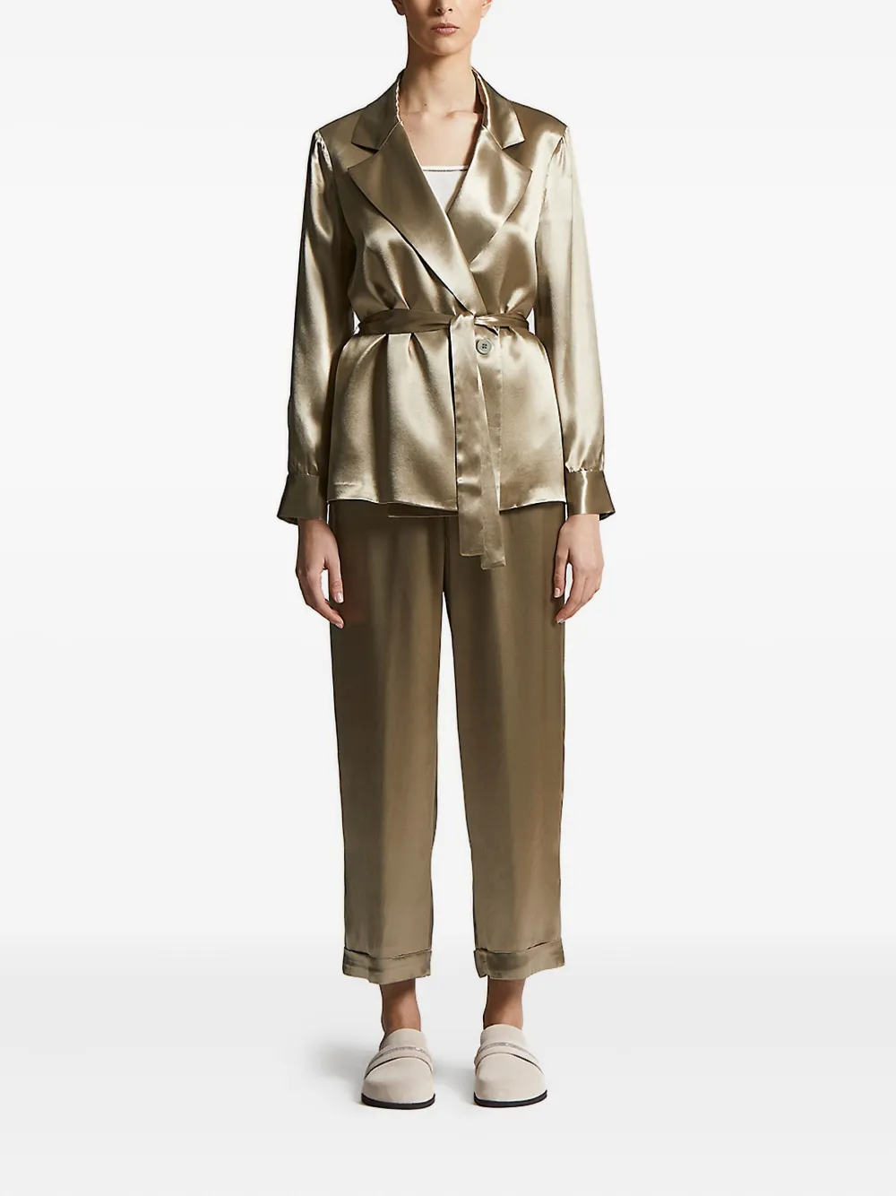 Peserico elasticated-waist trousers - Groen