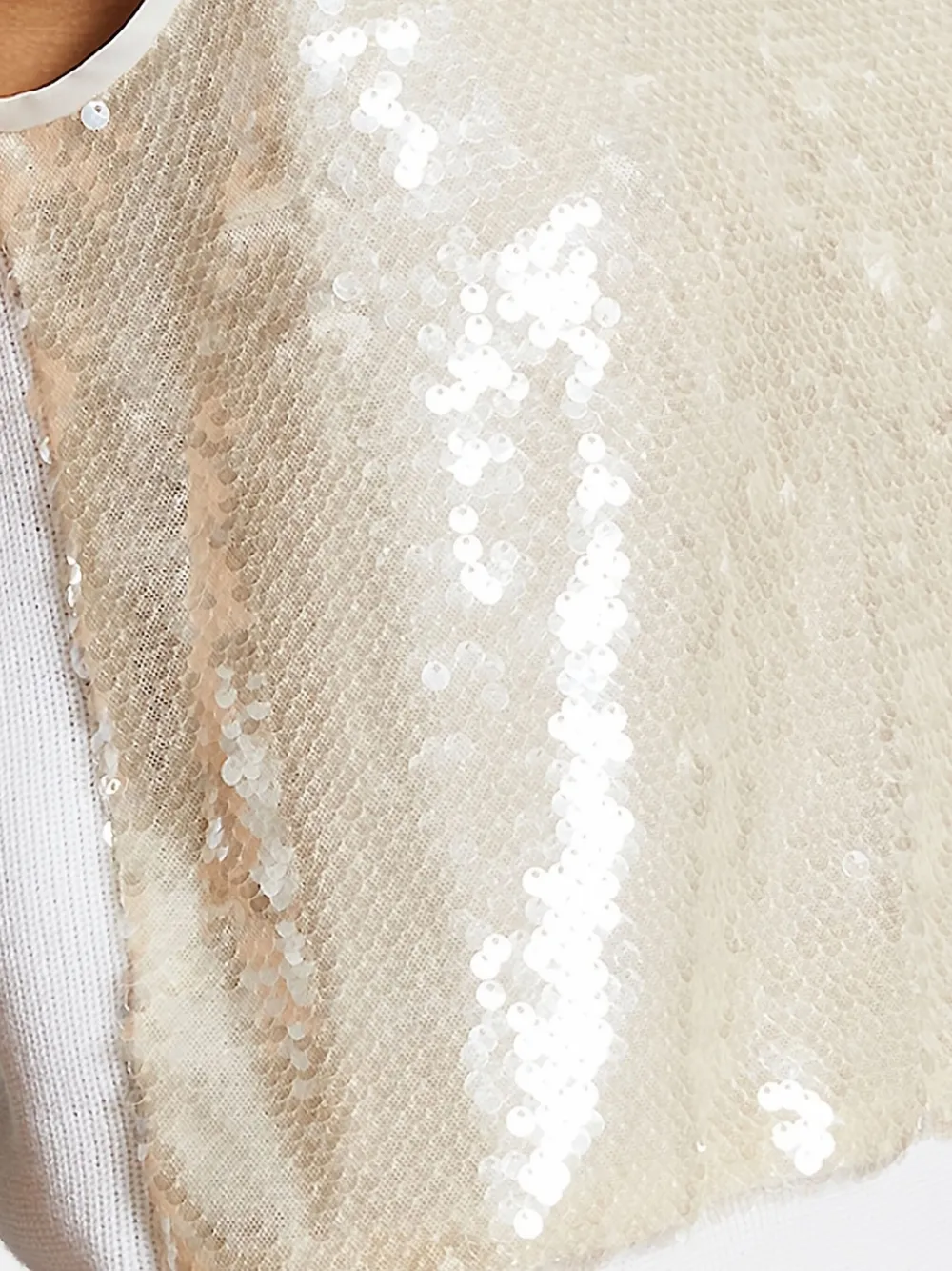 Peserico sequin-embellished sleeveless top Beige