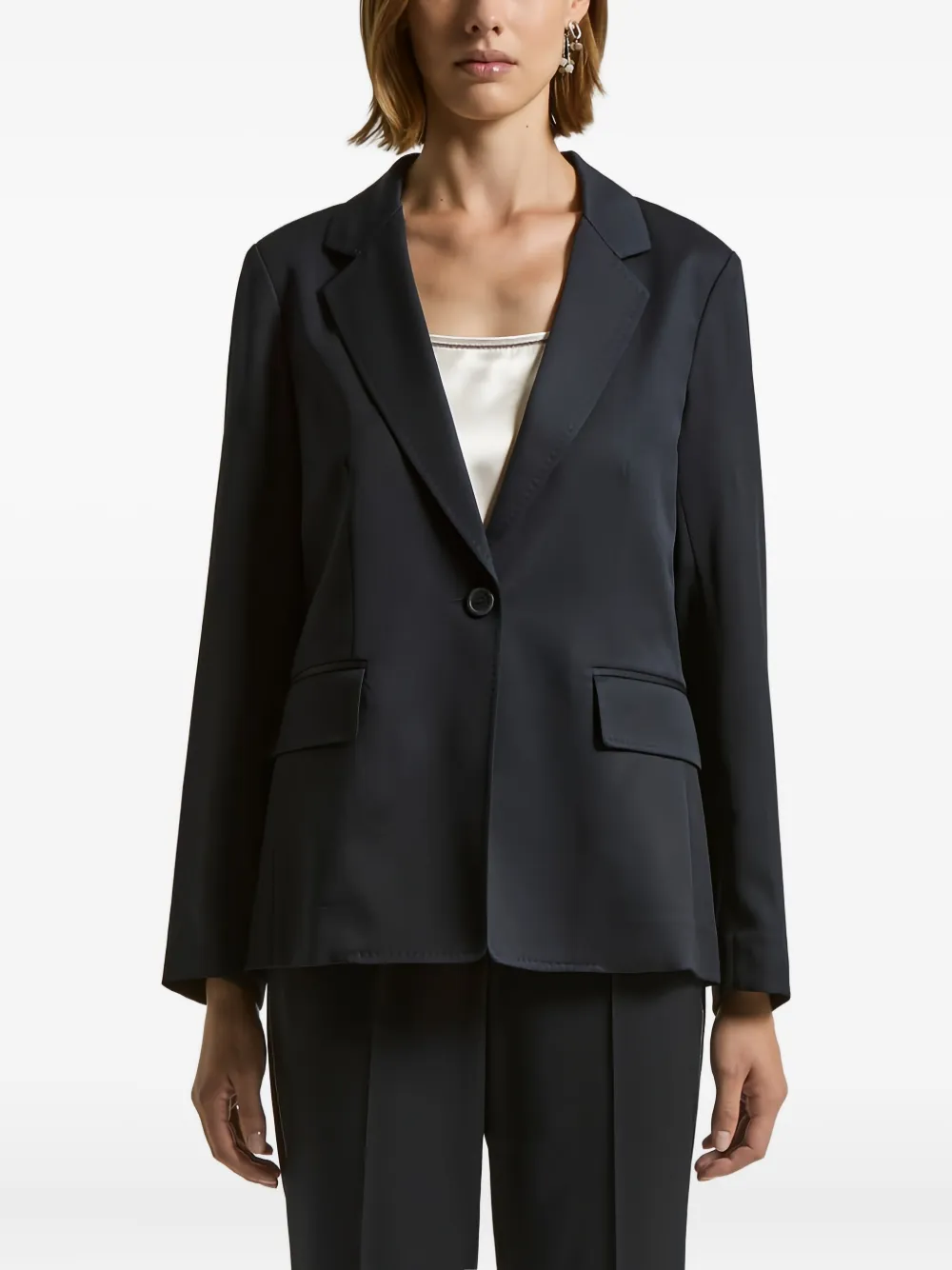 Peserico Single-button Blazer In Blue