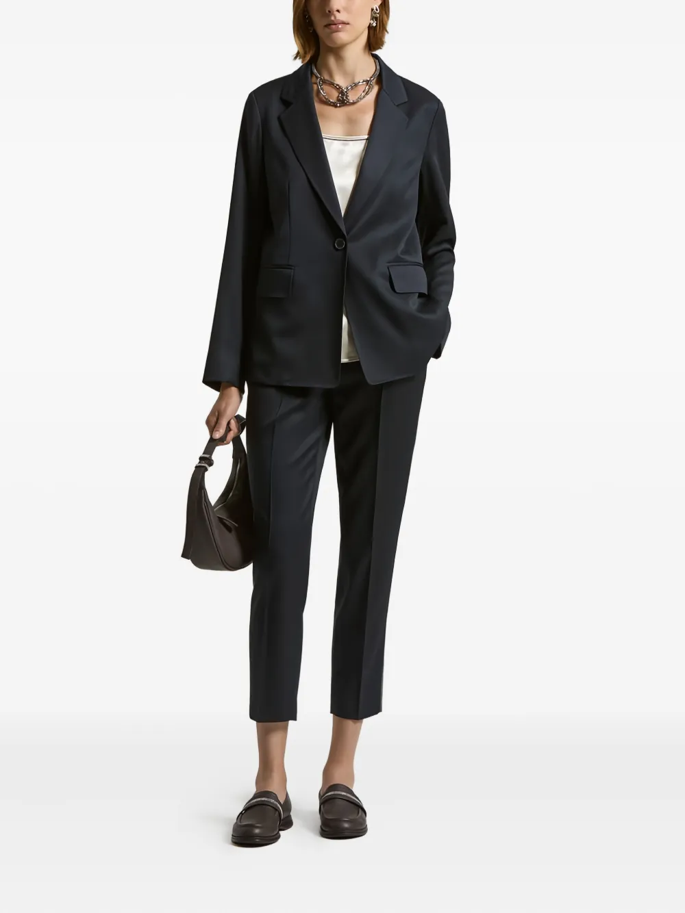 Peserico Single-button Blazer In Blue