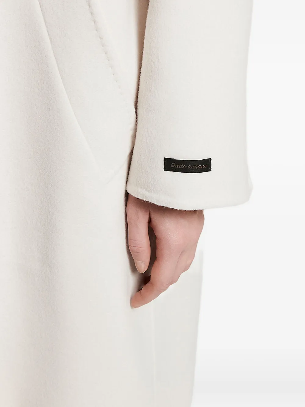 Peserico Double-breasted Wool Coat In Neutral