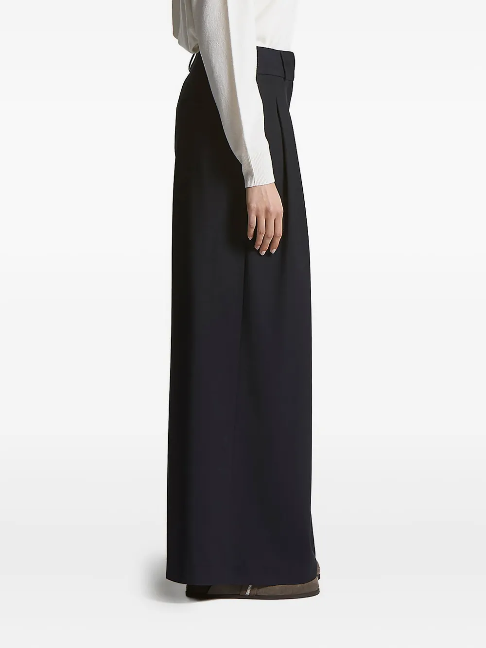 Peserico pleated wide-leg trousers Blauw