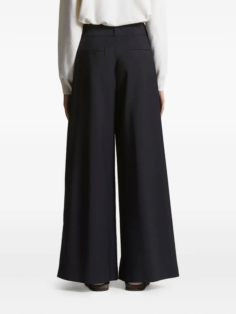Peserico pleated wide-leg trousers Blauw