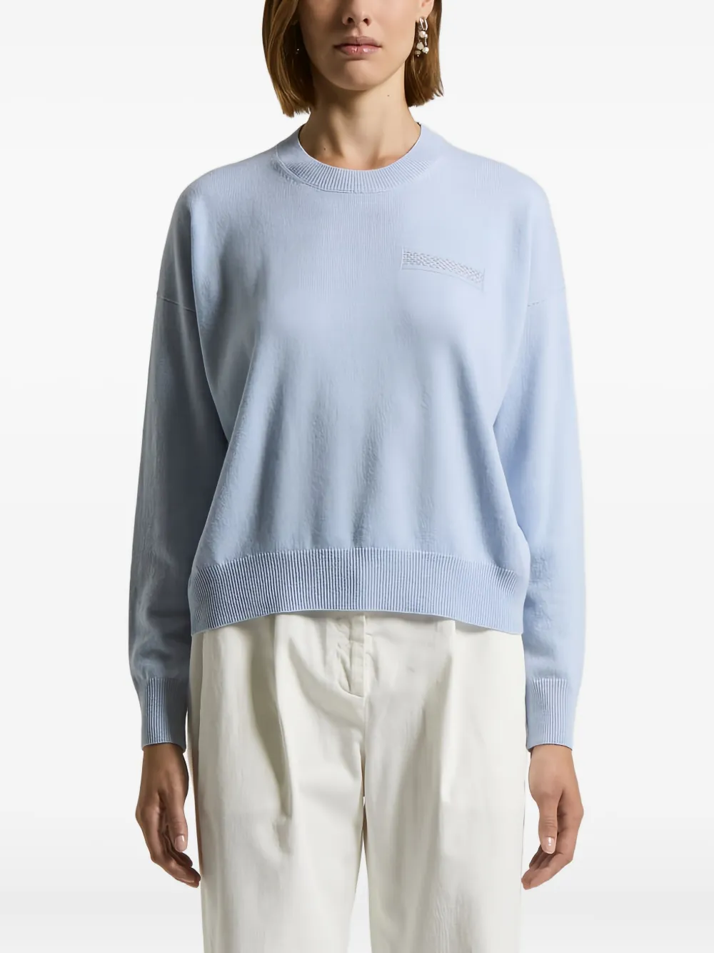Peserico embellished crew-neck jumper | Blue | Image 1
