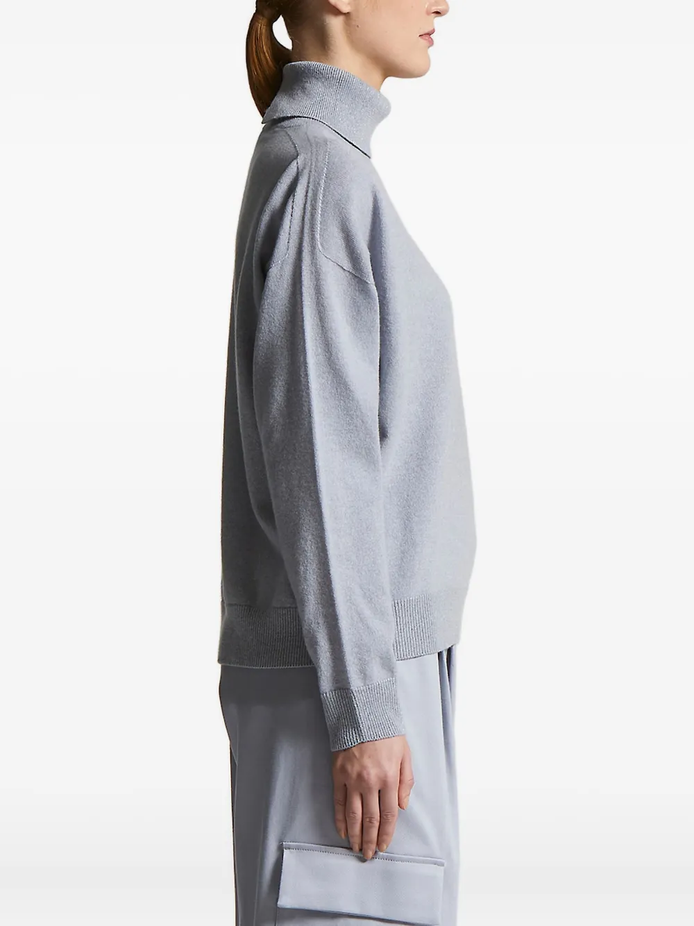 Peserico zip-pocket turtleneck sweater Grijs