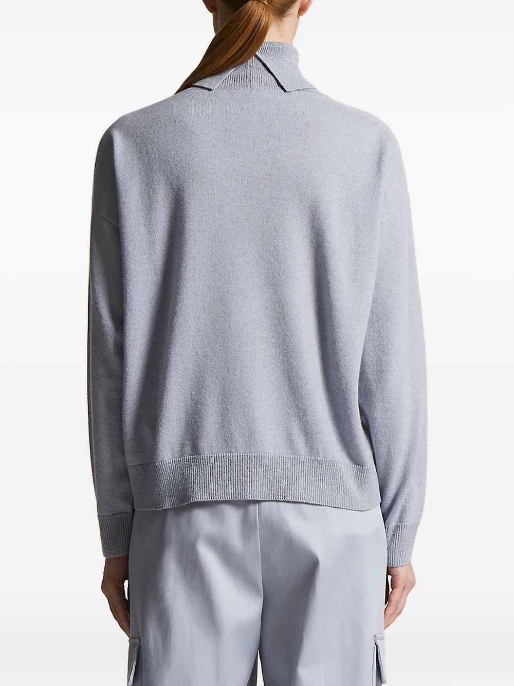 Peserico zip-pocket turtleneck sweater Grijs