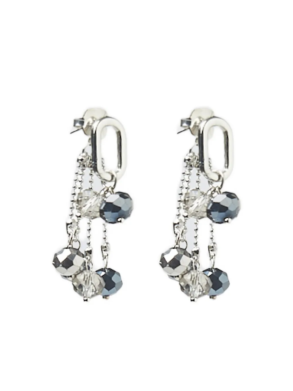 Peserico beaded chained earrings - Zilver