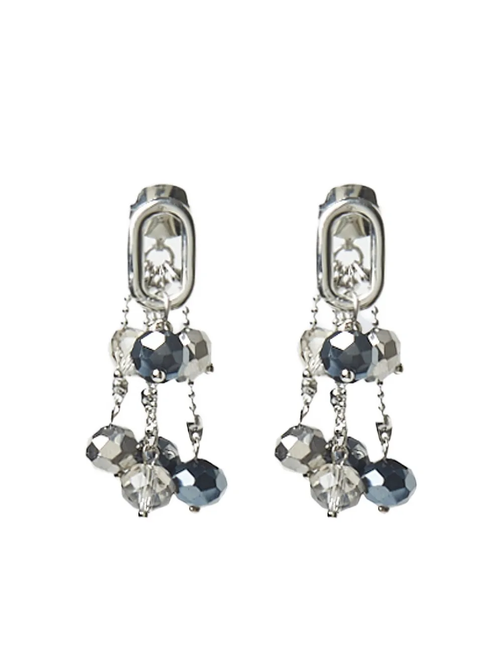 Peserico beaded chained earrings | Silver | Image 1