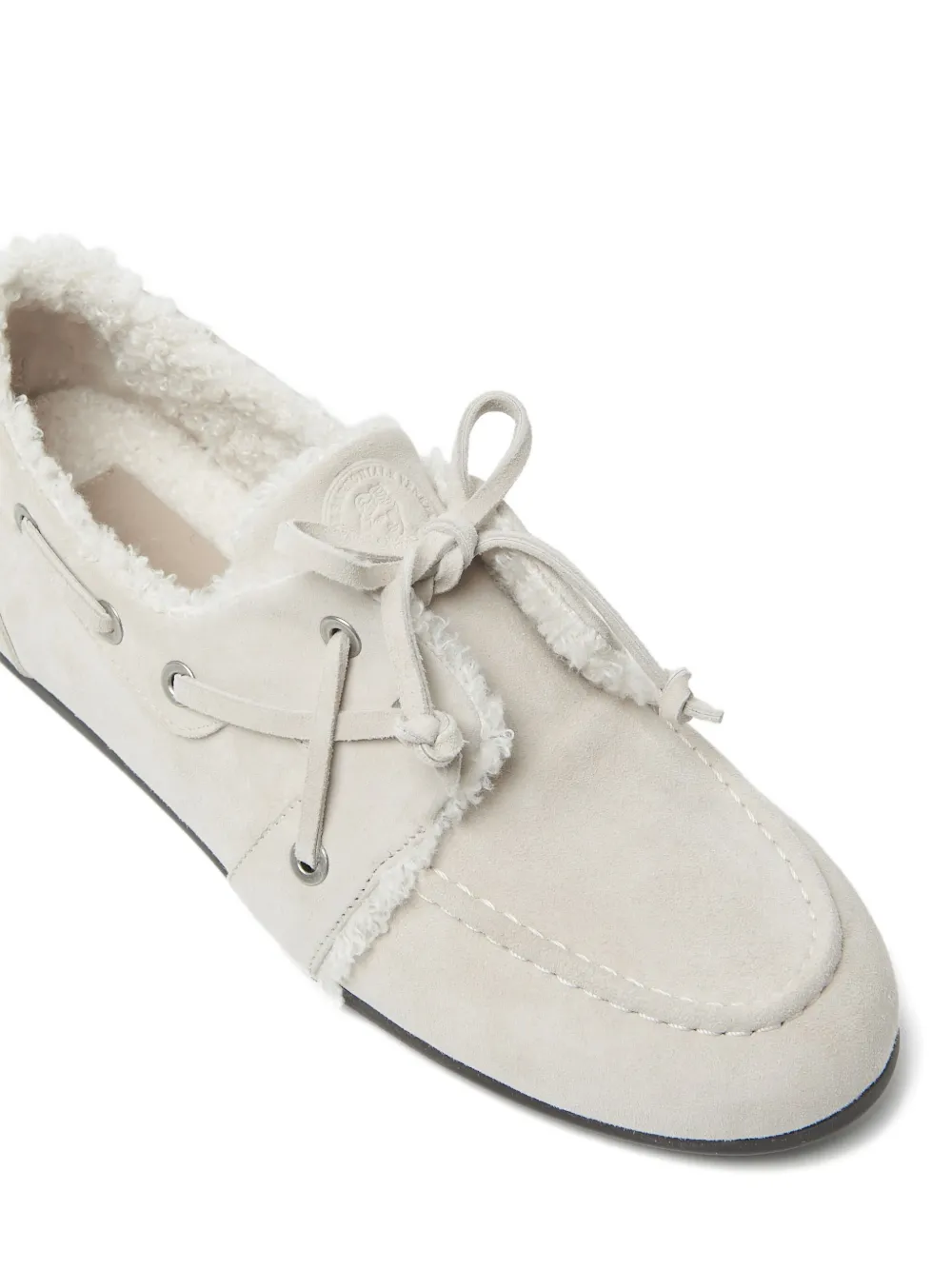 Peserico trimmed boat shoes White