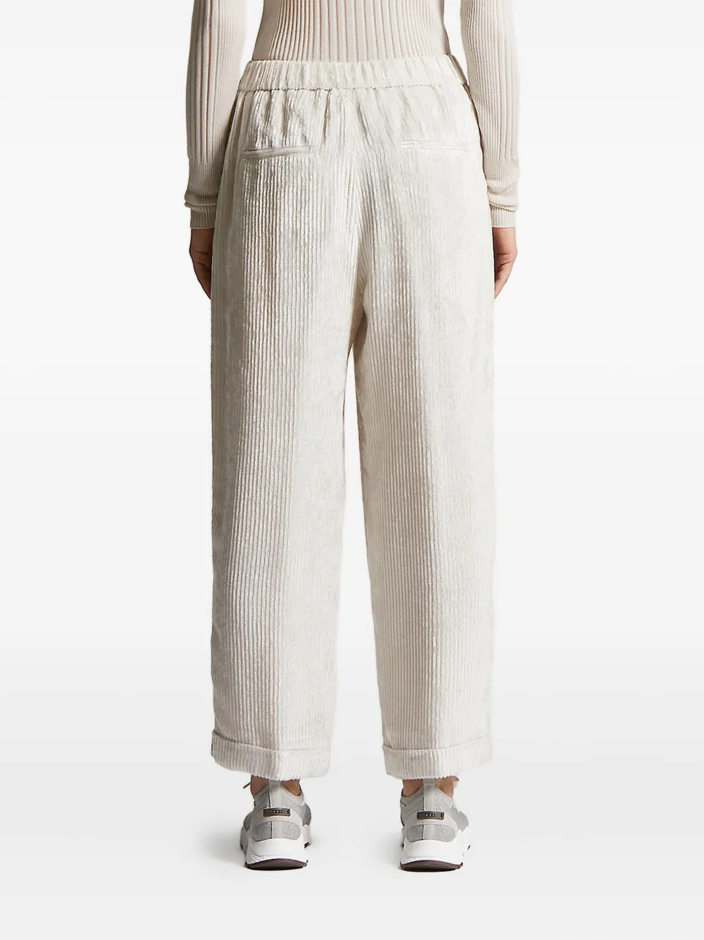 Peserico ribbed-velvet trousers Wit