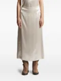 Peserico satin side-split skirt - Neutrals
