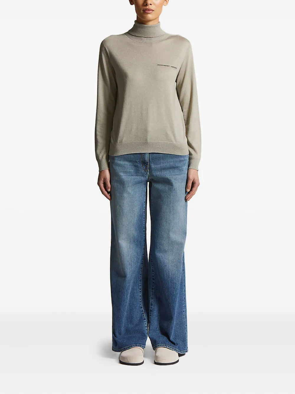 Peserico five-pocket button-fastening jeans - Blauw