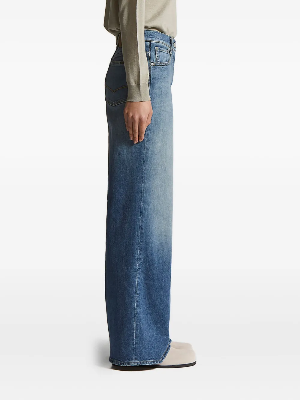 Peserico five-pocket button-fastening jeans Blauw
