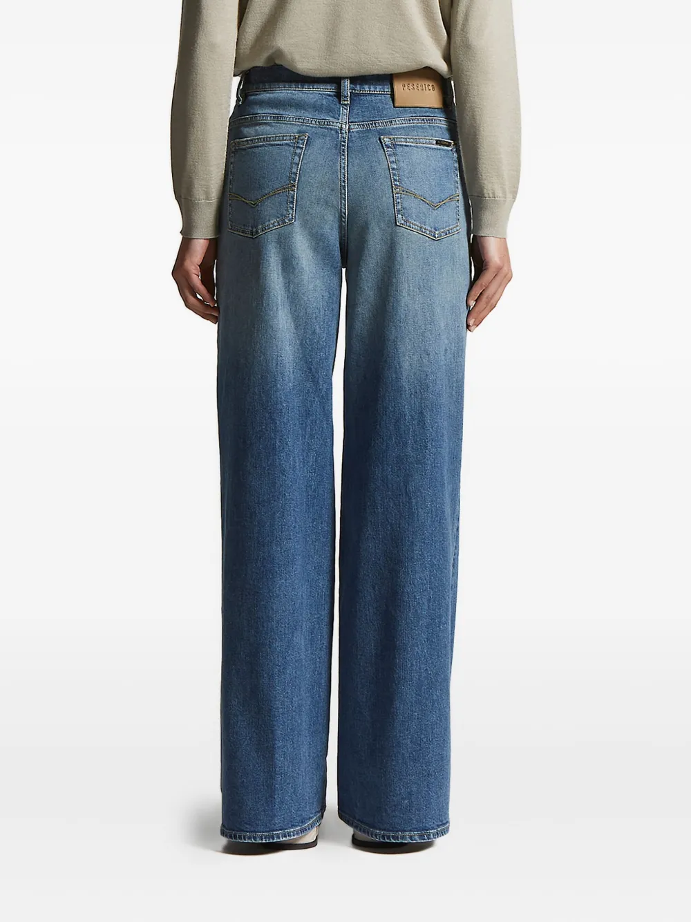 Peserico five-pocket button-fastening jeans Blauw