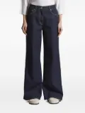 Peserico logo-patch five-pocket denim jeans - Blue