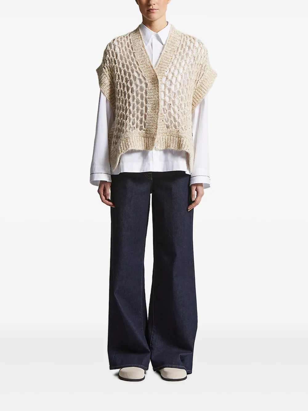 Peserico logo-patch five-pocket denim jeans | Wide-Leg Jeans | Image 2
