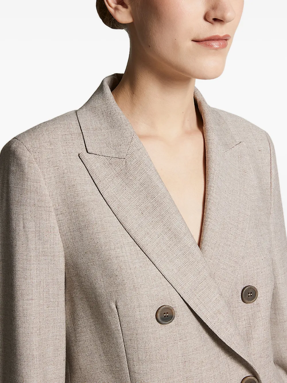 Peserico double-breasted blazer Beige