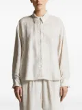 Peserico ribbed-texture button-down shirt - White