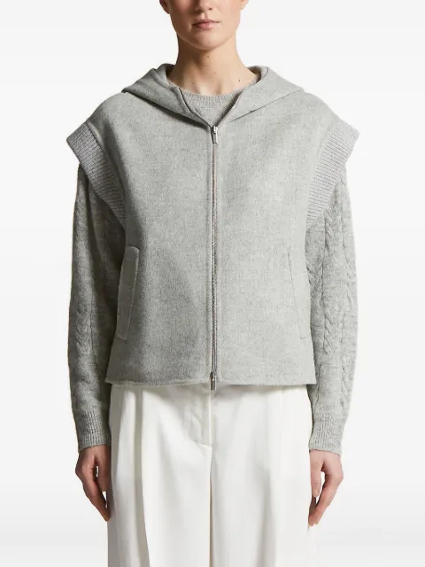 Peserico cable-knit hoodie
