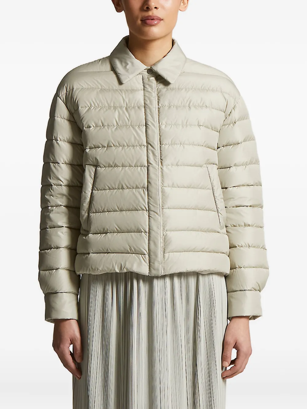 Peserico quilted padded jacket Beige