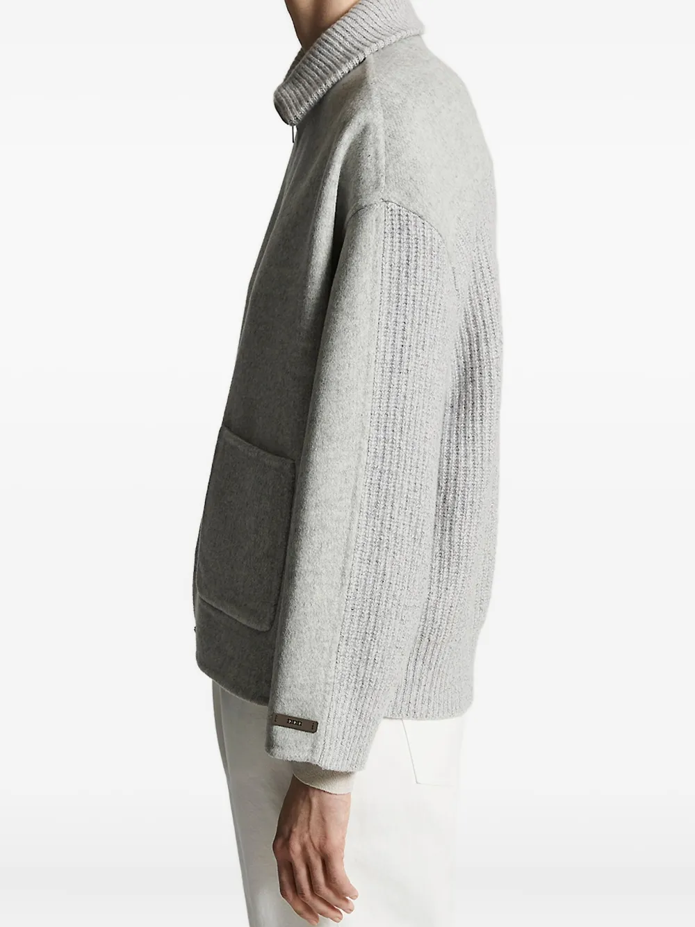 Peserico ribbed-panel gilet Grijs
