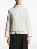 Peserico ribbed turtleneck sweater - White