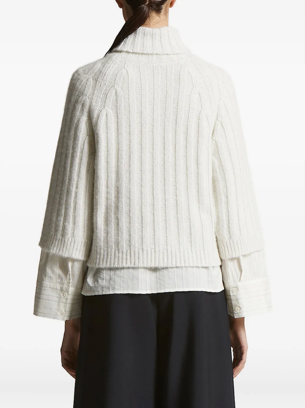 Peserico ribbed turtleneck sweater Wit