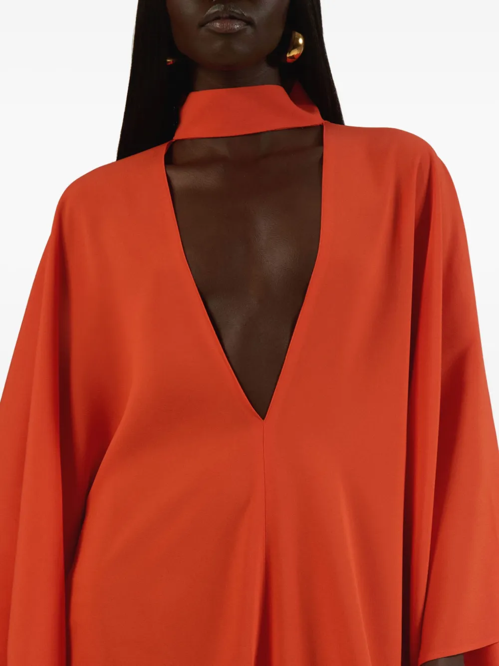 Taller Marmo OOO 'Out of the Office' batwing-sleeve gown Oranje