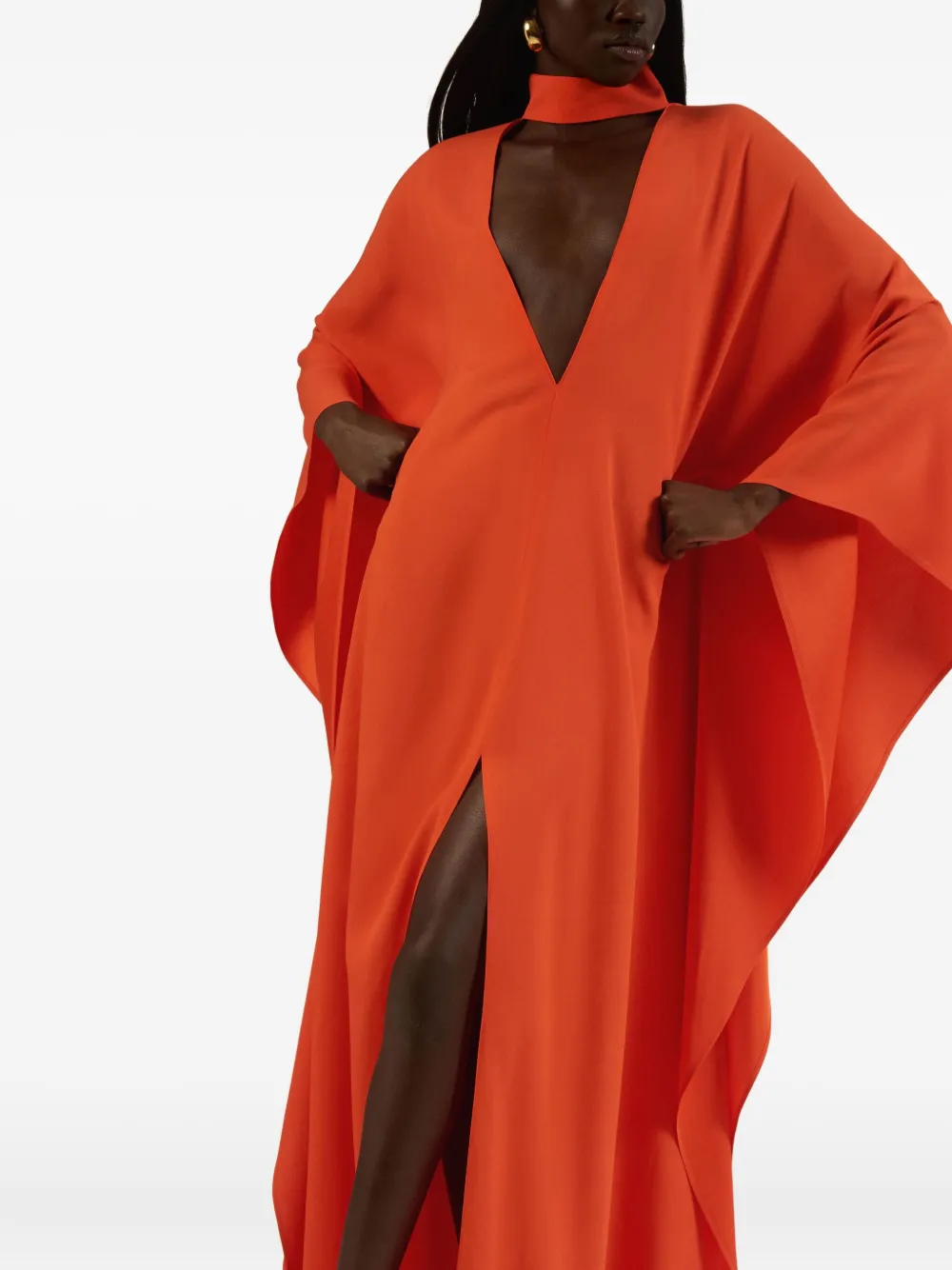 Taller Marmo OOO 'Out of the Office' batwing-sleeve gown Oranje