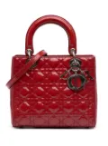 Christian Dior Pre-Owned 2010 Medium Patent Cannage Lady Dior satchel - Red