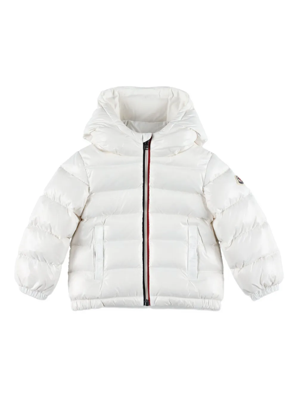 Moncler Enfant New Aubert cotton-blend hooded jacket Wit