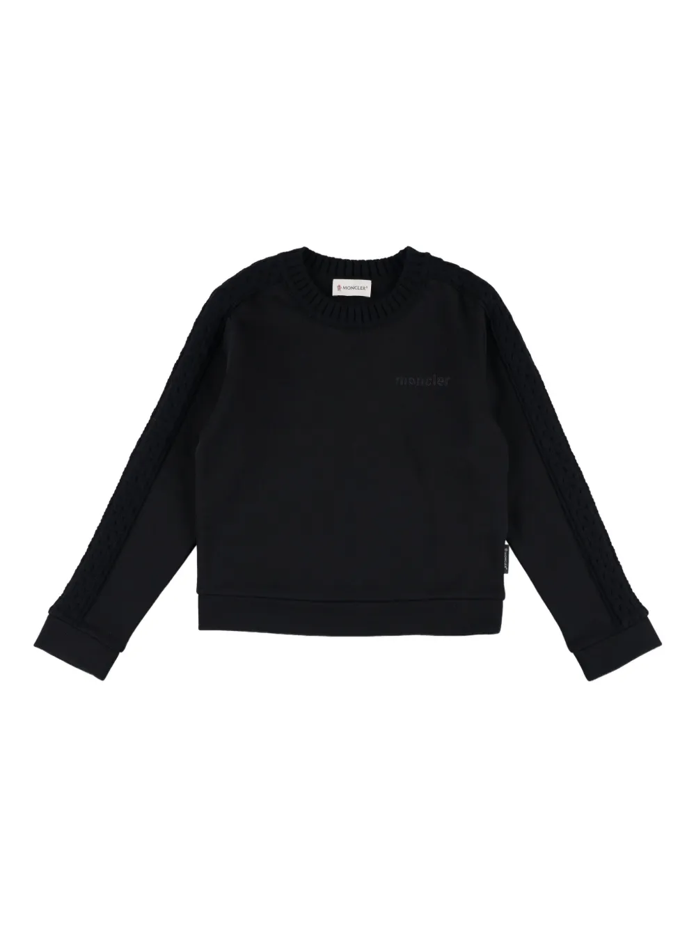 Moncler Enfant cable-knit tracksuit set | Black | Image 1