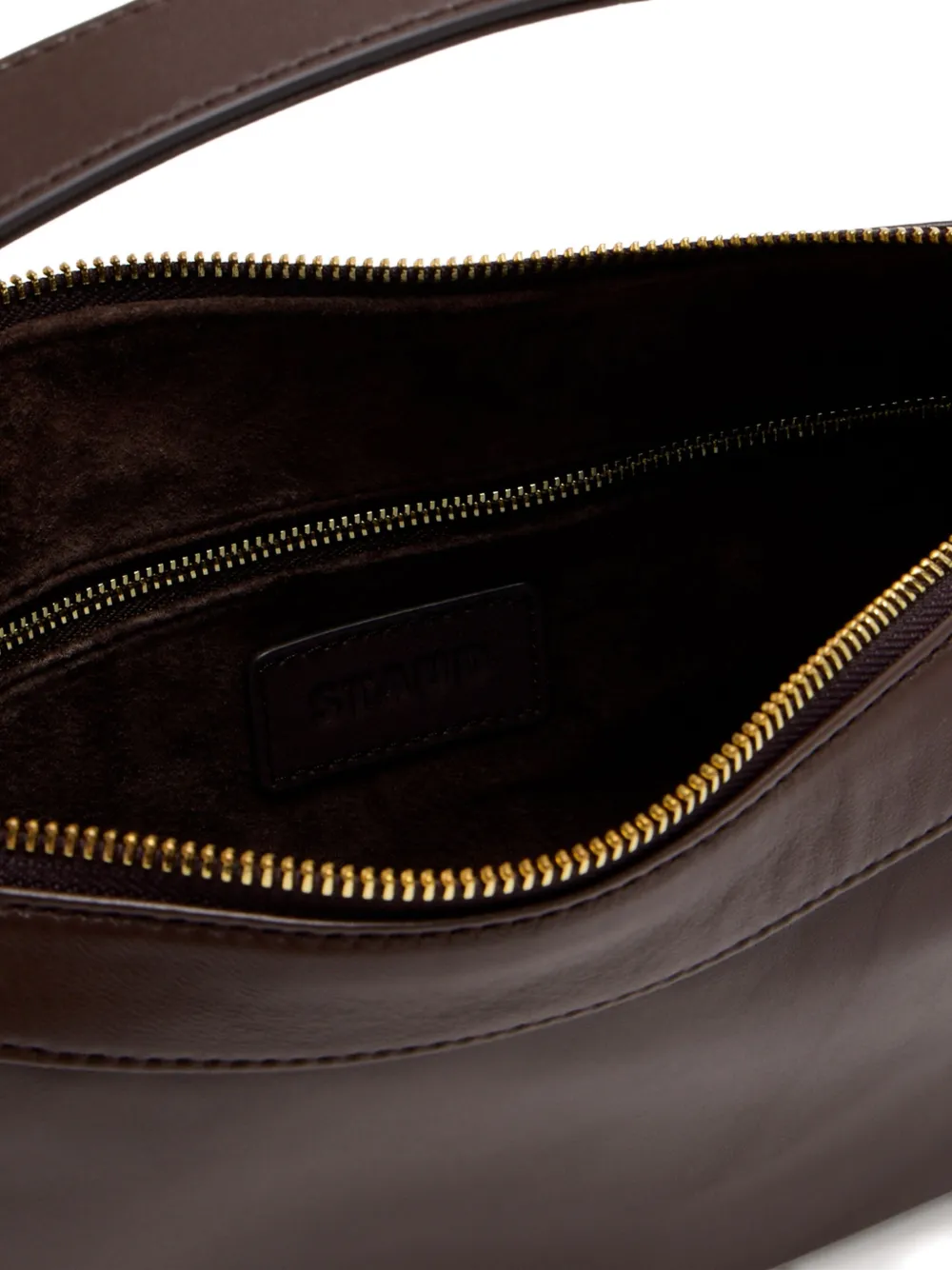 STAUD folded leather shoulder bag Bruin
